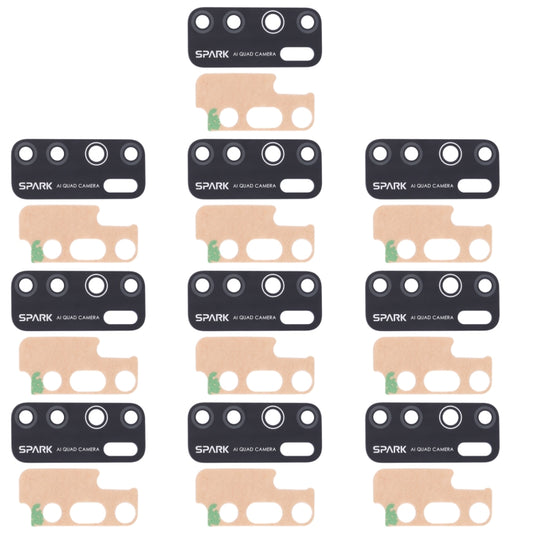 Lot de 10 lentilles de caméra arrière pour Tecno Spark 5 / Spark 5 Pro KE5, KD7