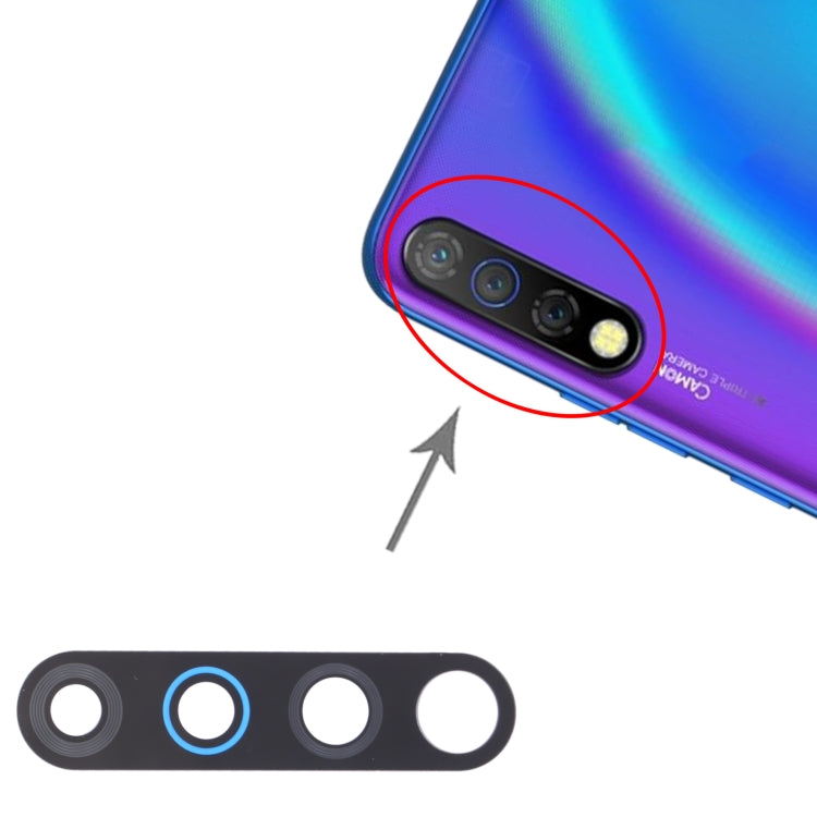 Lot de 10 lentilles de caméra arrière pour Tecno Camon 12 CC7s