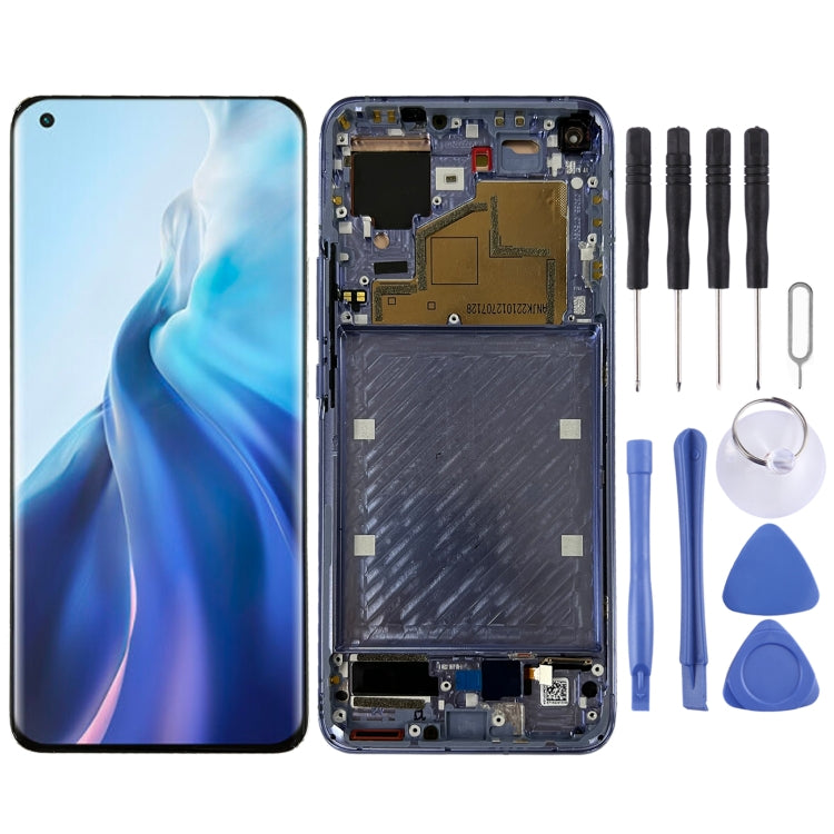 Pantalla LCD y digitalizador originales (ensamblaje completo con marco) para Xiaomi Mi 11 M2011K2C, M2011K2G, Mi 11 (original), Mi 11 (original)