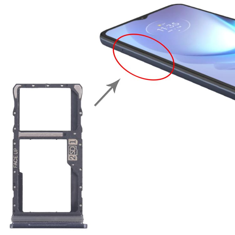 For Motorola Moto G50 SIM Card Tray + Micro SD Card Tray