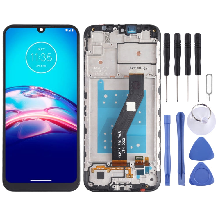 LCD Screen and Digitizer Full Assembly with Frame for Motorola Moto E6S XT2053 XT2053-2