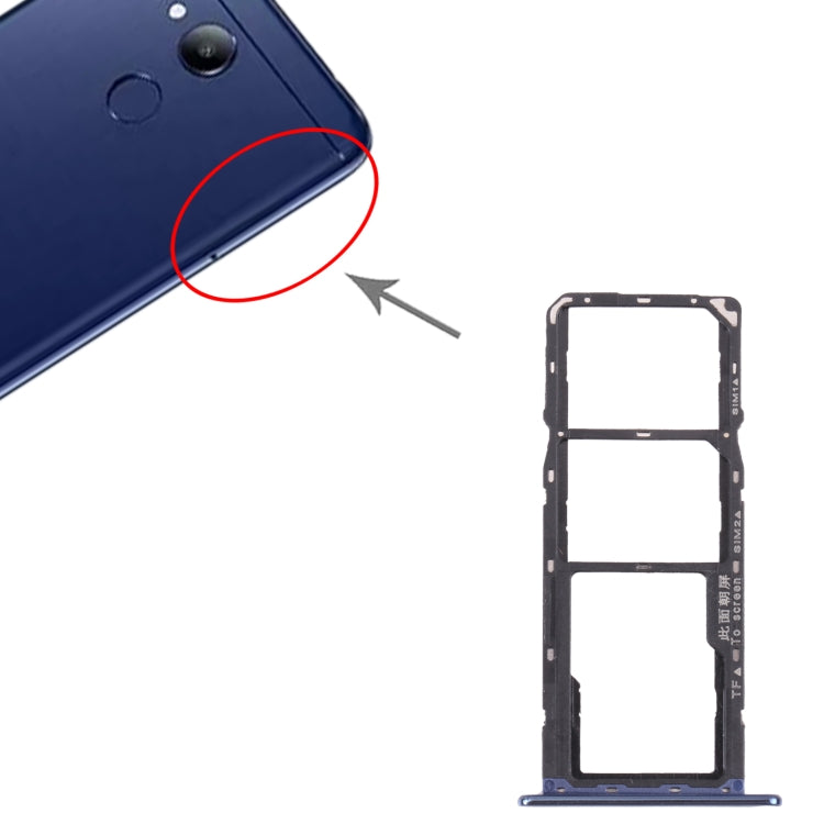 SIM Card Tray + SIM Card Tray + Micro SD Card Tray for Honor 7A Pro, For Honor 7A Pro