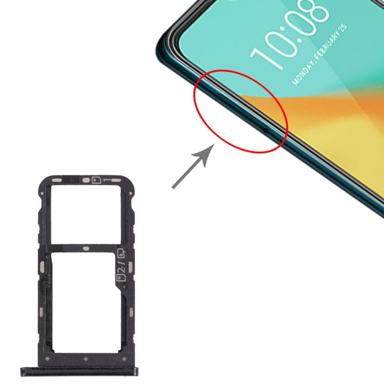 Tiroir pour carte SIM + Tiroir pour carte SIM / Tiroir pour carte Micro SD pour ZTE Blade V10 Vita (Vert foncé)