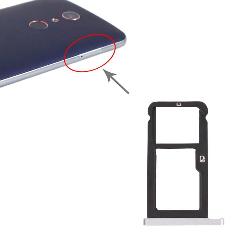 SIM Card Tray + Micro SD Card Tray for ZTE Blade Zmax Pro / Z981