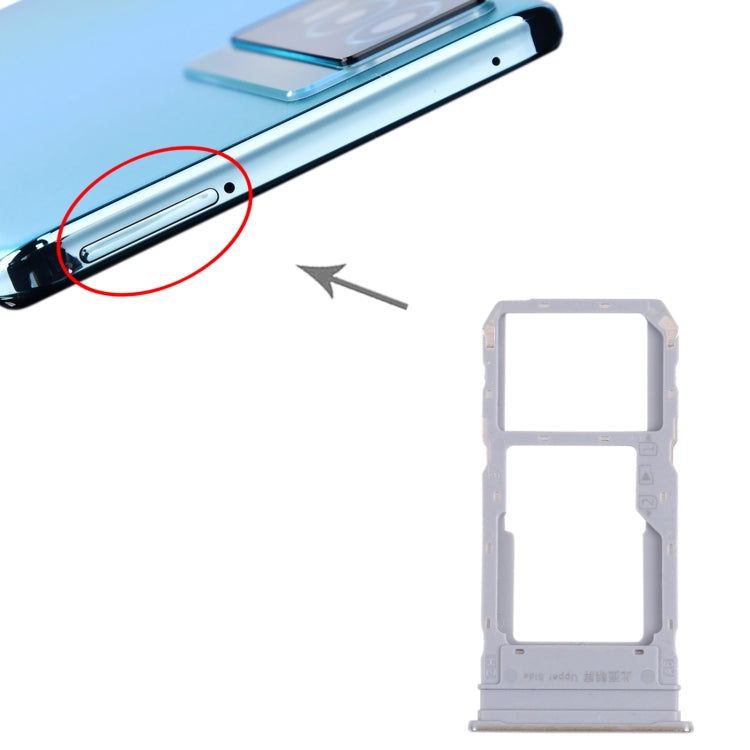 For vivo Y76s V2156A SIM Card Tray + SIM Card Tray / Micro SD Card Tray