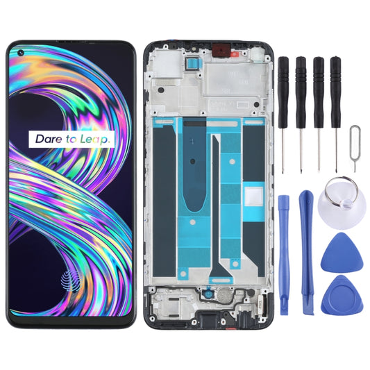 Pantalla LCD y digitalizador completo con marco para OPPO Realme 8 4G