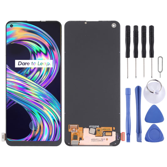 Pantalla LCD y digitalizador Super AMOLED original, ensamblaje completo para OPPO Realme 8 (original)