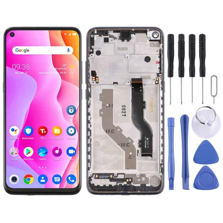 LCD Screen and Digitizer Full Assembly with Frame for TCL 10L / 10 Lite T770H