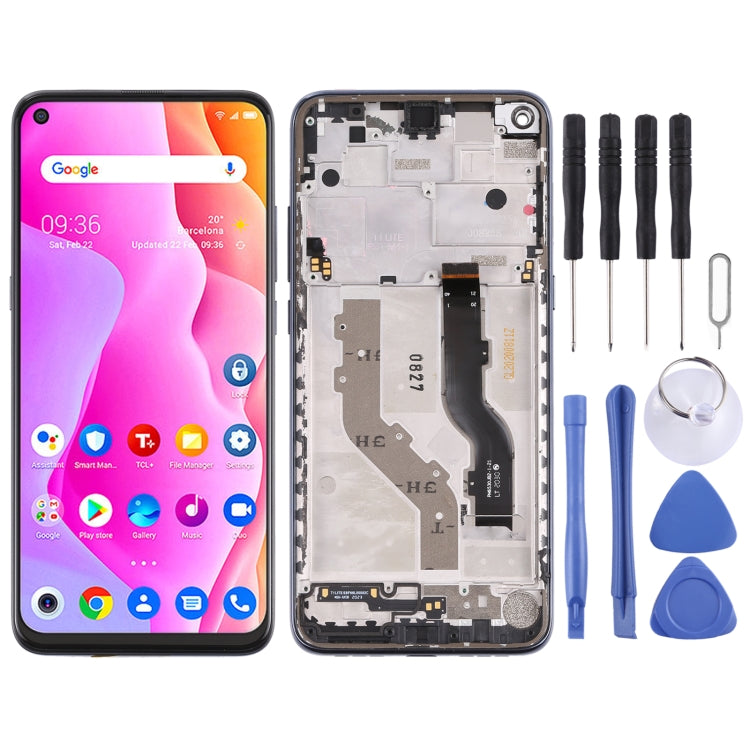 LCD Screen and Digitizer Full Assembly with Frame for TCL 10L / 10 Lite T770H, For TCL 10L / 10 Lite(Silver), For TCL 10L / 10 Lite