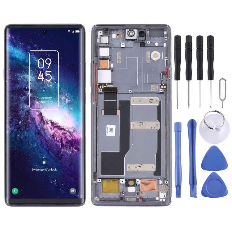 Original LCD Screen and Digitizer Full Assembly with Frame for TCL 20 Pro 5G T810H, For TCL 20 Pro 5G(Original)