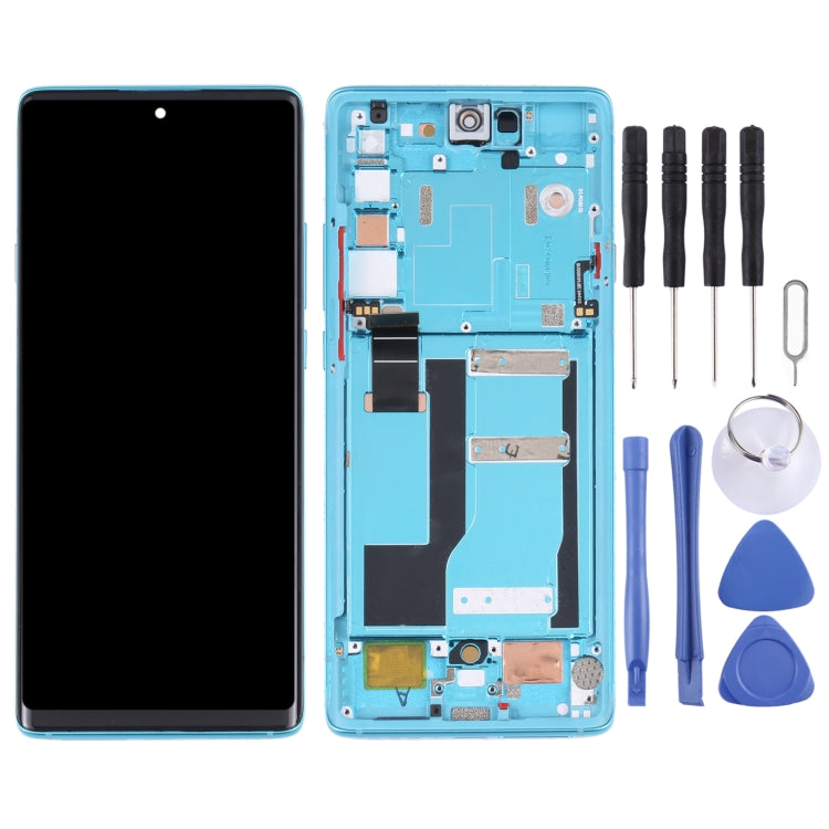 Original LCD Screen and Digitizer Full Assembly with Frame for TCL 20 Pro 5G T810H, For TCL 20 Pro 5G(Original)