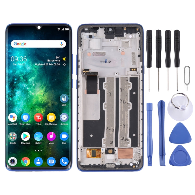 Original LCD Screen and Digitizer Full Assembly with Frame for TCL 10 Plus