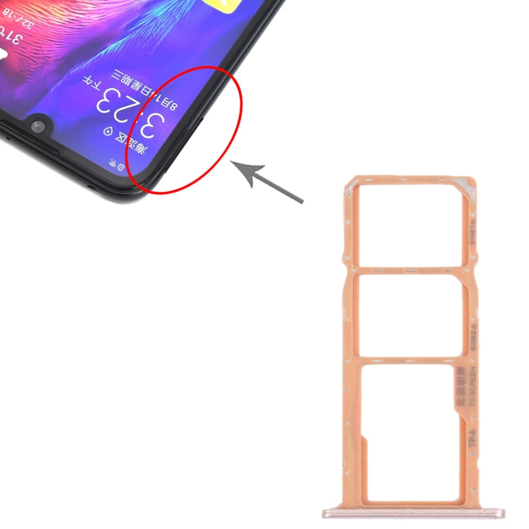 SIM Card Tray + SIM Card Tray + Micro SD Card Tray for Honor Play 8, For Honor Play 8, For Honor Play 8(Brown)