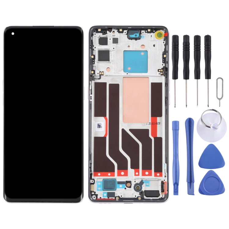 Original LCD Screen and Digitizer Full Assembly with Frame For OPPO Reno5 Pro 5G, For OPPO Reno5 Pro 5G