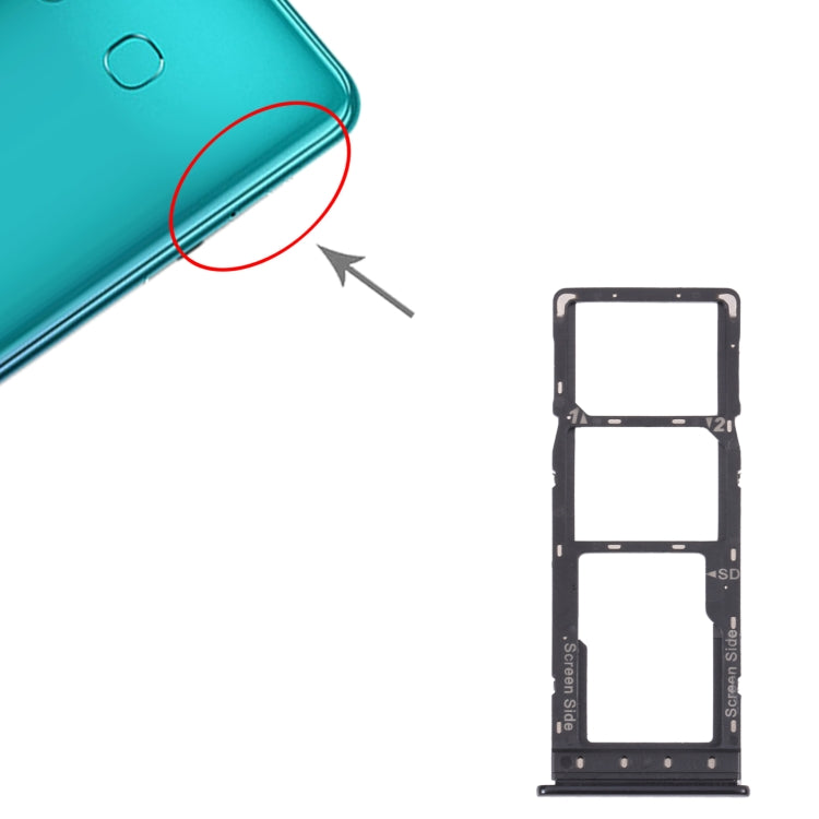 For Infinix Zero 8 X687 SIM Card Tray + SIM Card Tray + Micro SD Card Tray