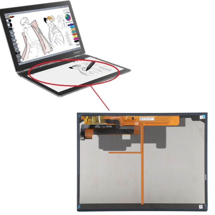For Lenovo YOGA Book 2 C930 YB-J912F YB-J912L E Ink OEM LCD Screen with Digitizer Full Assembly