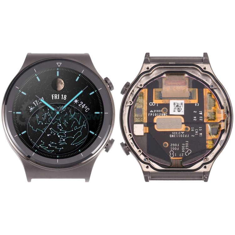 Original Sapphire Material LCD Screen and Digitizer Full Assembly With Frame for Huawei Watch GT 2 Pro VID-B19