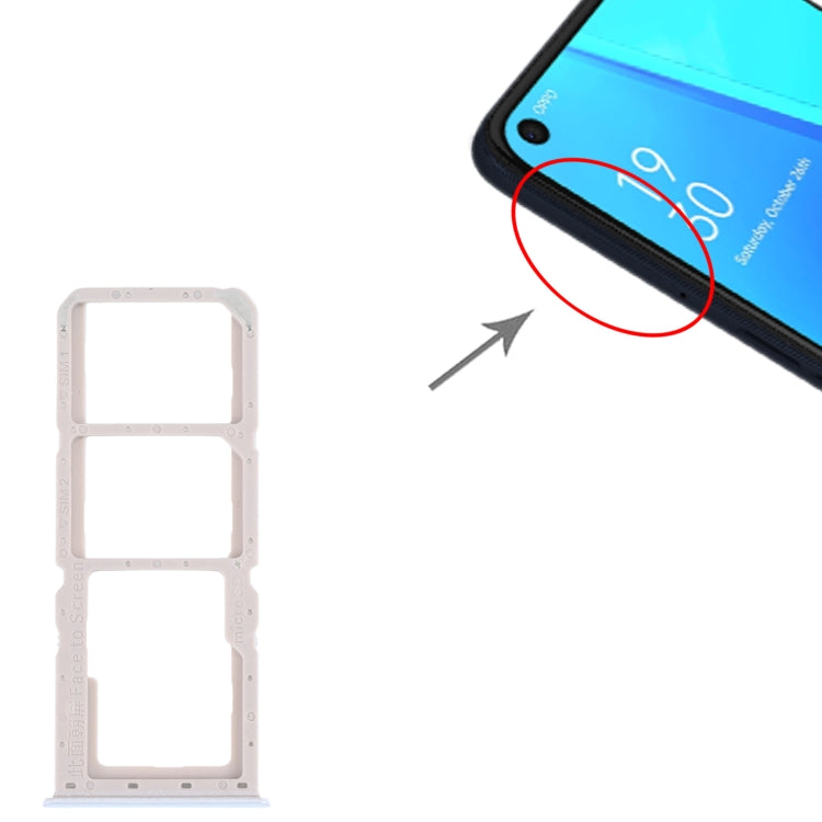 For OPPO A52 4G SIM Card Tray + SIM Card Tray + Micro SD Card Tray, For OPPO A52 4G