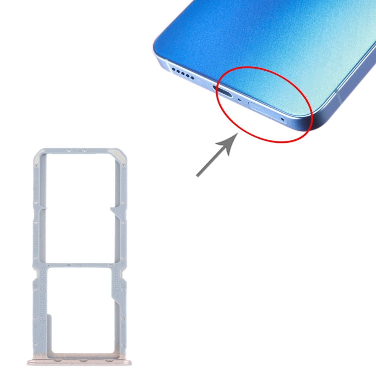For OPPO Reno7 Z 5G / Reno7 Lite / Reno8 Lite / F21 Pro 5G SIM Card Tray + SIM Card Tray + Micro SD Card Tray