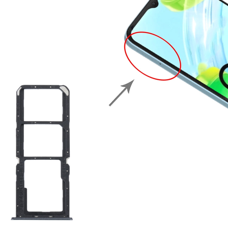 Pour Realme C30, plateau pour carte SIM + plateau pour carte SIM + plateau pour carte Micro SD, pour Realme C30