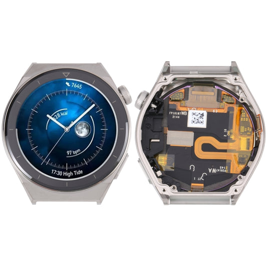 Écran LCD d'origine en saphir pour Huawei Watch GT 3 Pro 46 mm, numériseur complet avec cadre, pour Huawei Watch GT 3 Pro 46 mm (argent)