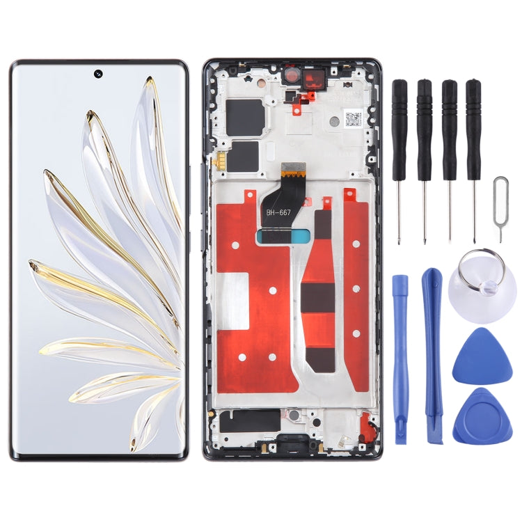 Original LCD Screen For Honor 70 Digitizer Full Assembly with Frame, For Honor 70 (Original)