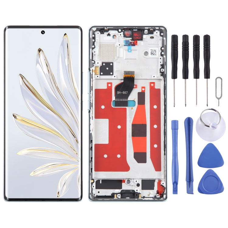 Original LCD Screen For Honor 70 Digitizer Full Assembly with Frame, For Honor 70 (Original)