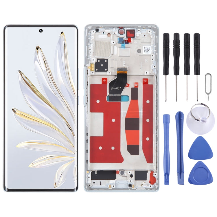 Original LCD Screen For Honor 70 Digitizer Full Assembly with Frame, For Honor 70 (Original)