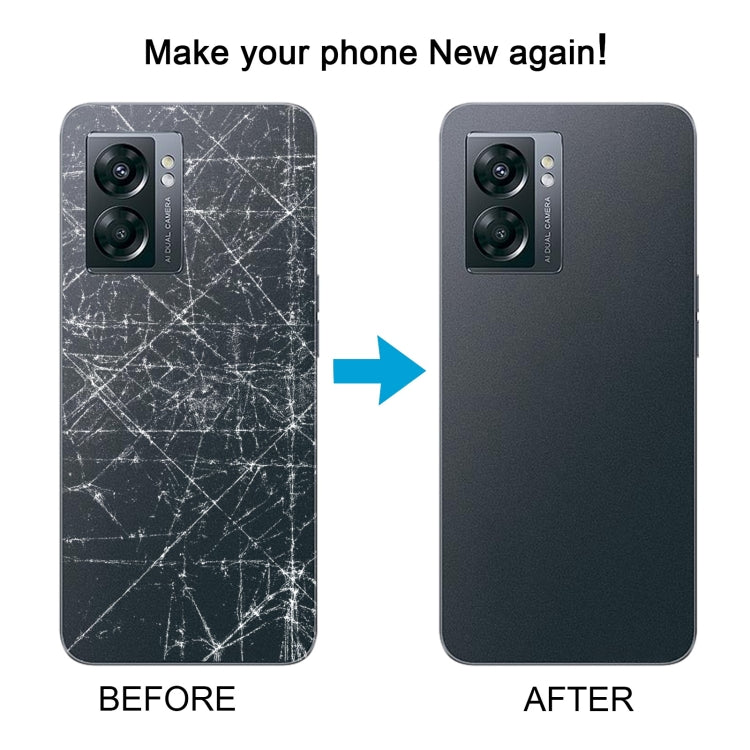 For OnePlus Nord N300 CPH2389 Battery Back Cover with Camera Lens Cover(Black)