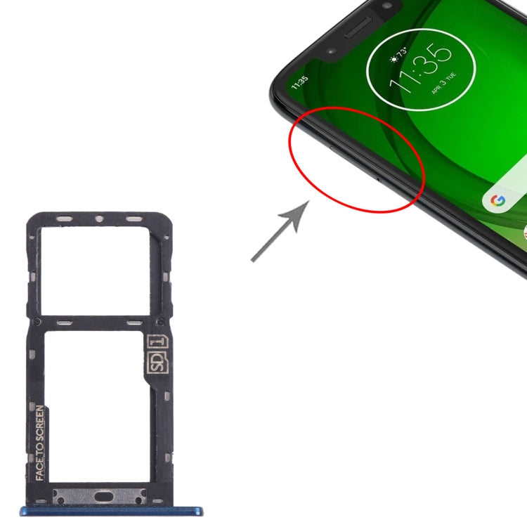 For Motorola Moto G7 Power SIM Card Tray + Micro SD Card Tray