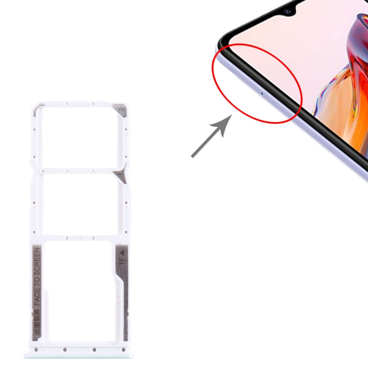 For Xiaomi Redmi 12C SIM Card Tray + SIM Card Tray + Micro SD Card Tray, For Xiaomi Redmi 12C