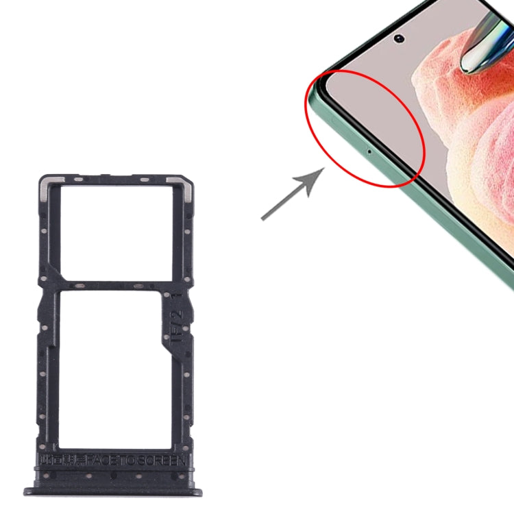 For Xiaomi Redmi 12 5G SIM Card Tray + SIM Card Tray / Micro SD Card Tray