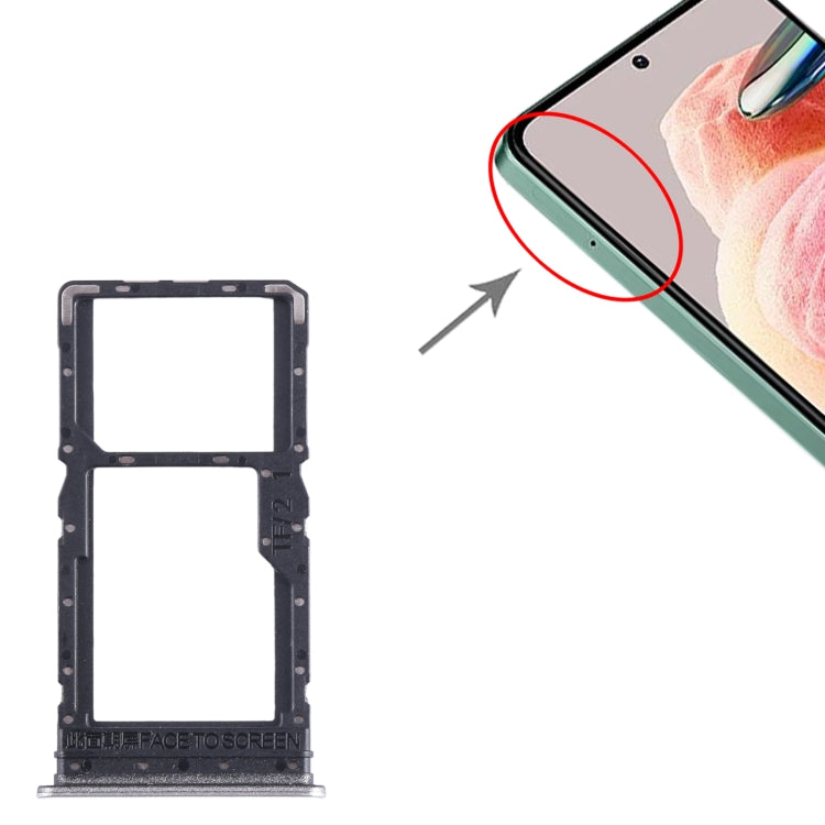 For Xiaomi Redmi Note 12R SIM Card Tray + SIM Card Tray / Micro SD Card Tray