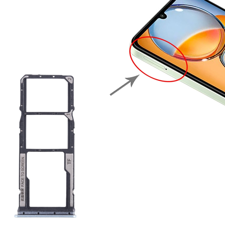 For Xiaomi Redmi 13C SIM Card Tray + SIM Card Tray + Micro SD Card Tray