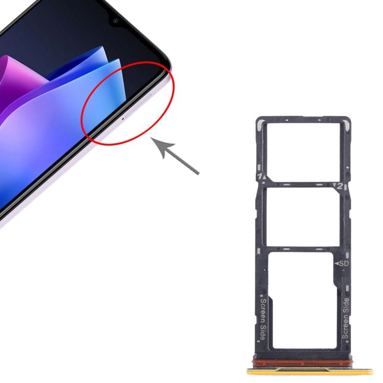 Pour Tecno Spark Go 2023 BF7n, tiroir pour carte SIM + tiroir pour carte Micro SD, pour Tecno Spark Go 2023