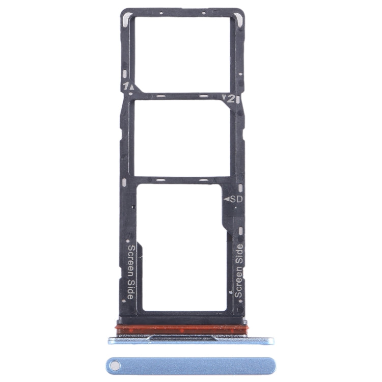 For Tecno Pop 7 BF6 SIM Card Tray + SIM Card Tray + Micro SD Card Tray