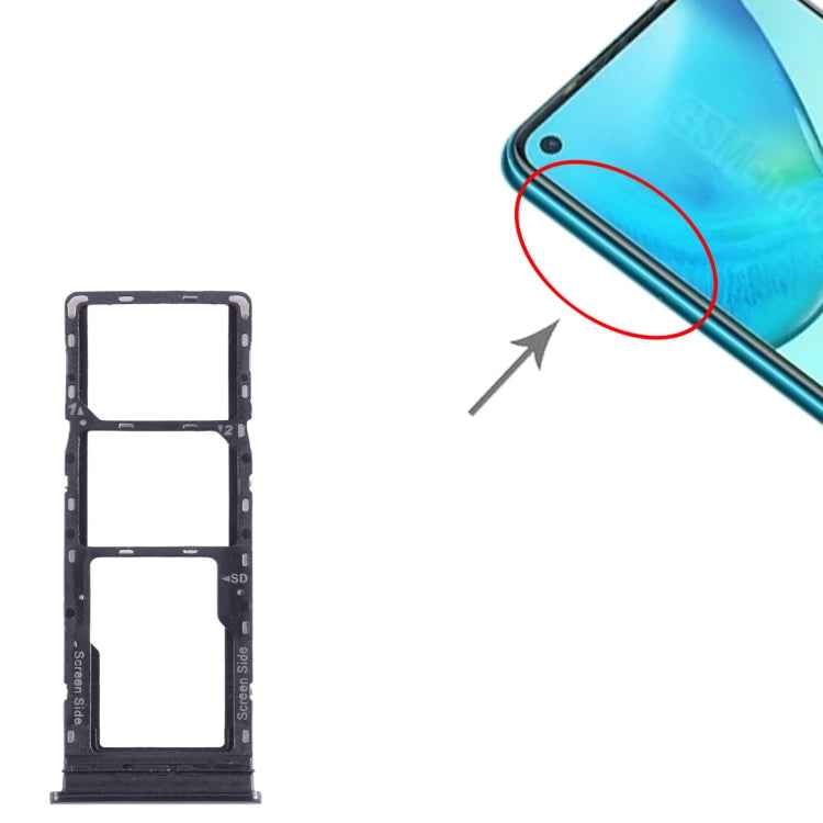 For Infinix Note 8i X683 SIM Card Tray + SIM Card Tray + Micro SD Card Tray, For Infinix Note 8i