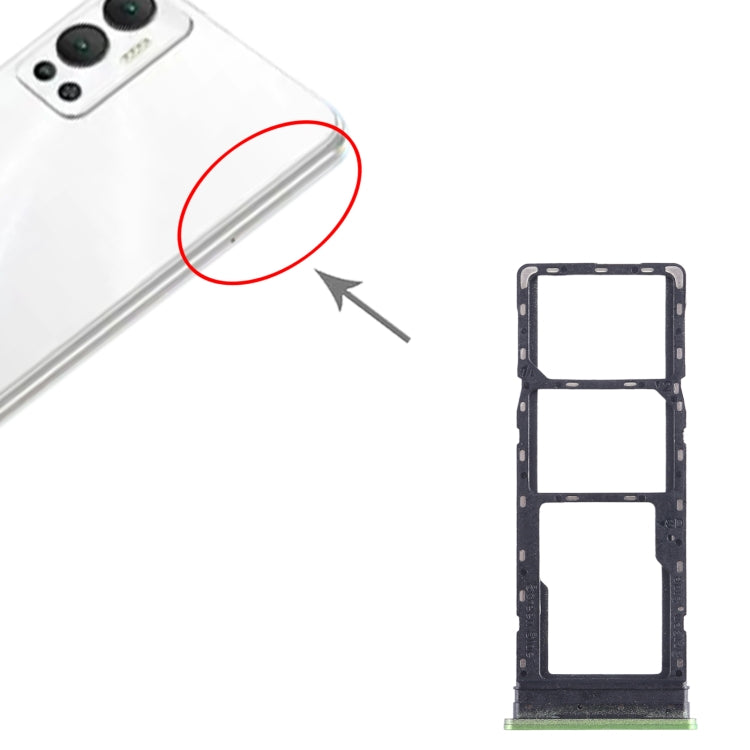 For Infinix Hot 12 X6817 SIM Card Tray + SIM Card Tray + Micro SD Card Tray
