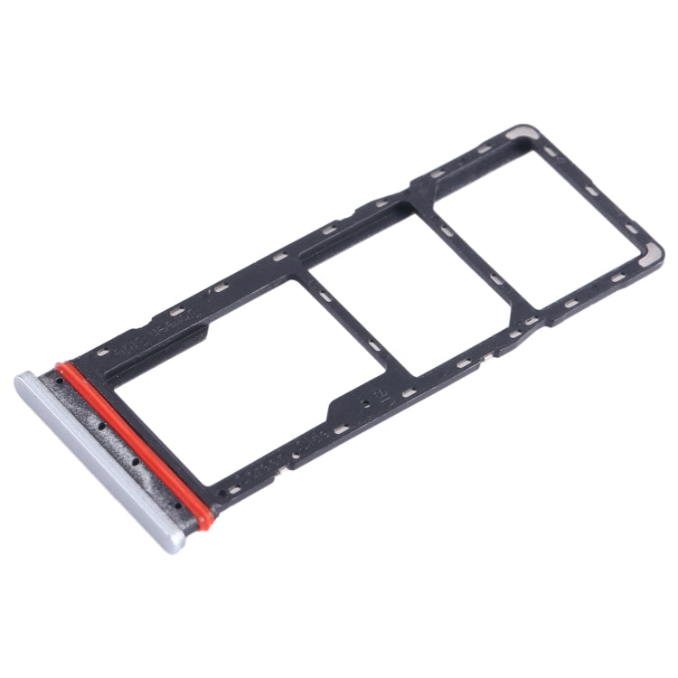 For Infinix Hot 12 X6817 SIM Card Tray + SIM Card Tray + Micro SD Card Tray