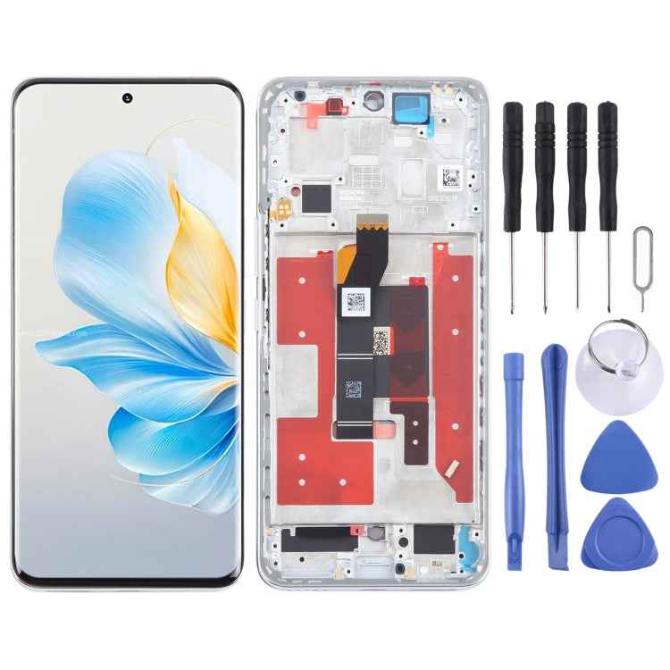 For Honor 100 Original LCD Screen Digitizer Full Assembly with Frame