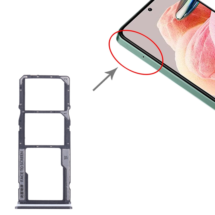 For Xiaomi Redmi Note 12 4G SIM Card Tray + SIM Card Tray + Micro SD Card Tray
