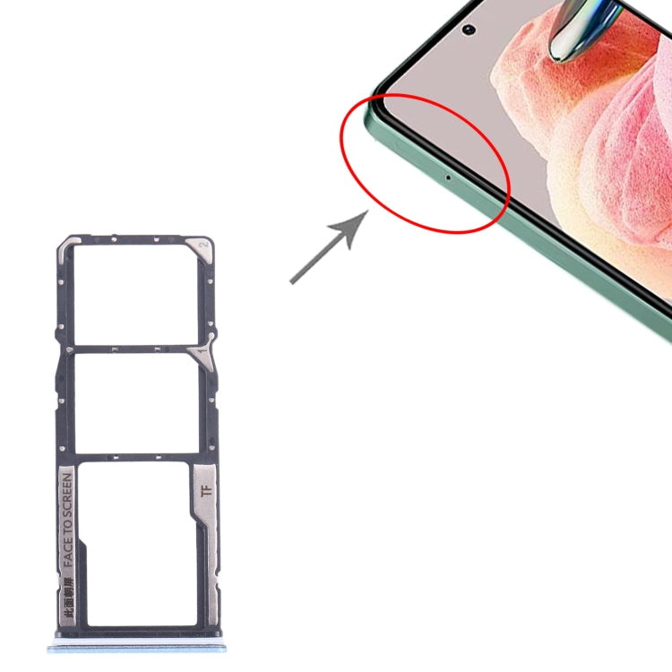For Xiaomi Redmi Note 12 4G SIM Card Tray + SIM Card Tray + Micro SD Card Tray, For Xiaomi Redmi Note 12 4G