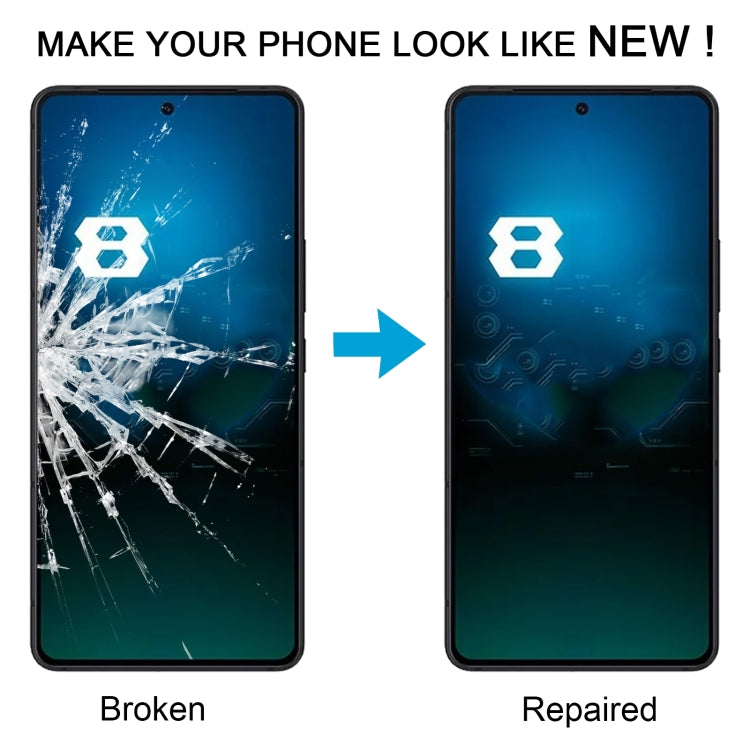 For Asus ROG Phone 8 Pro 5G AI2401 Front Screen Outer Glass Lens with OCA Optically Clear Adhesive