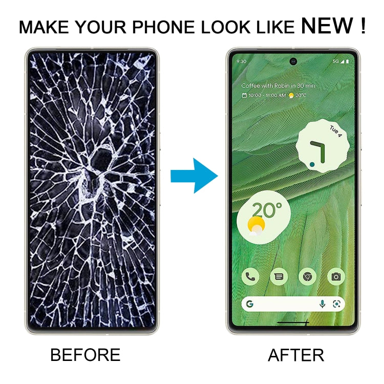 For Google Pixel 7 GVU6C GQML3 GO3Z5 TFT LCD Screen Digitizer Full Assembly, Not Supporting Fingerprint Identification