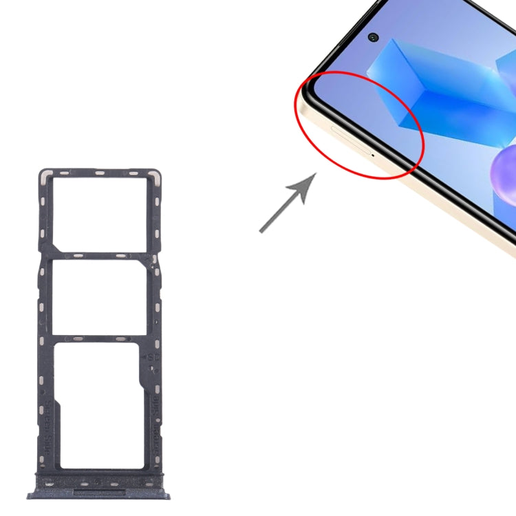 For Infinix Smart 8 Pro X6525 5pcs SIM Card Tray + SIM Card Tray + Micro SD Card Tray