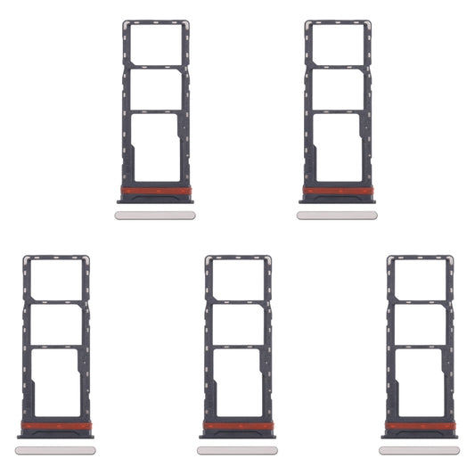 For Infinix Hot 40 X6836 5pcs SIM Card Tray + SIM Card Tray + Micro SD Card Tray