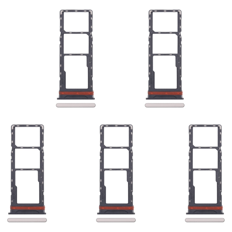 For Infinix Hot 40 X6836 5pcs SIM Card Tray + SIM Card Tray + Micro SD Card Tray