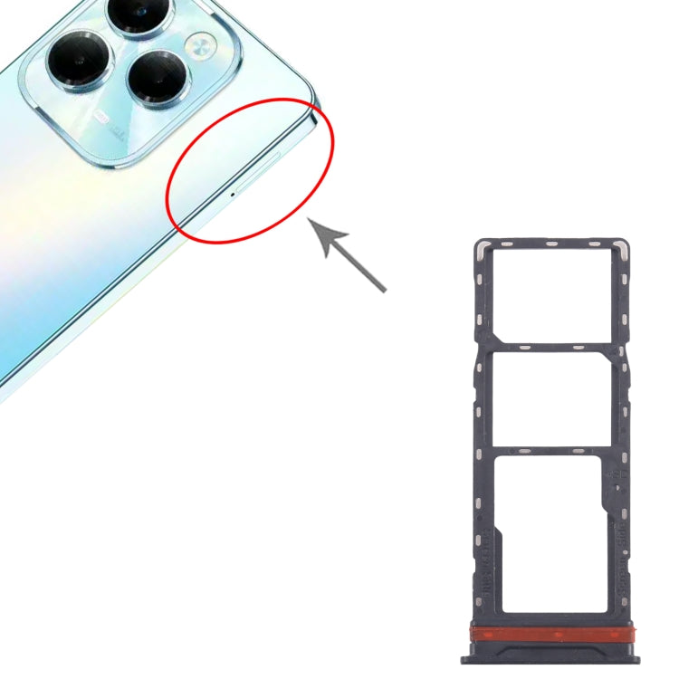 For Infinix Hot 40 X6836 5pcs SIM Card Tray + SIM Card Tray + Micro SD Card Tray