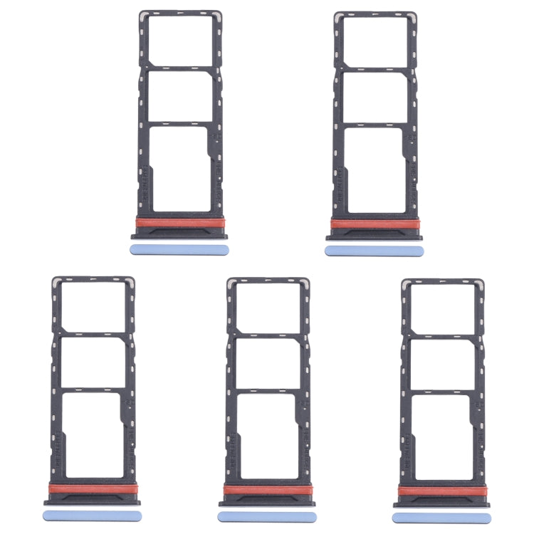 For Infinix Hot 40i X6528B 5pcs SIM Card Tray + SIM Card Tray + Micro SD Card Tray