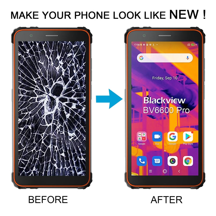 LCD Screen and Digitizer Full Assembly for Blackview BV6600 Pro